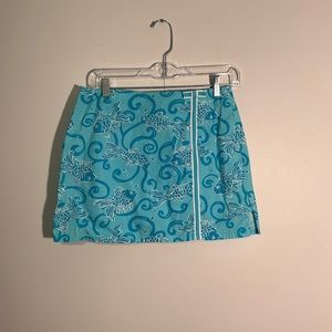 vintage 90s y2k lilly pulitzer koi fish mini skort